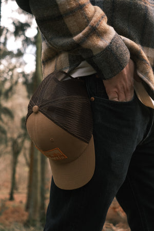 Pictured is the Bear&Wolf (Bear and Wolf) Overlander Trucker Cap